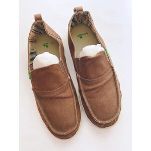 Sanuk Brown Slip On Sz 9